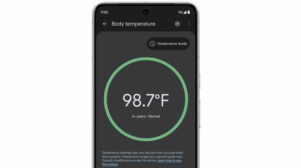 Pengguna Pixel 8 Pro kini boleh menggunakan aplikasi Thermometer untuk mengukur suhu badan